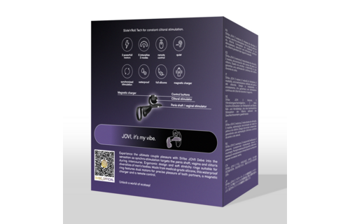 JOVI Double Couple Ring Stimulator Black | Intense Couple Pleasure