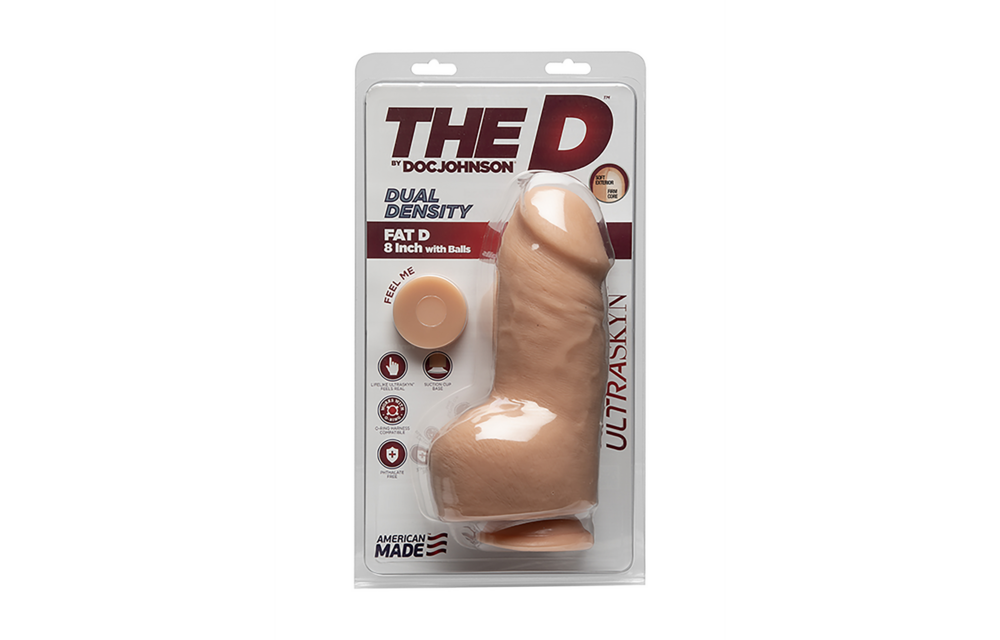Fat D - Realistic ULTRASKYN Dildo mit Balls - 8 / 20 cm