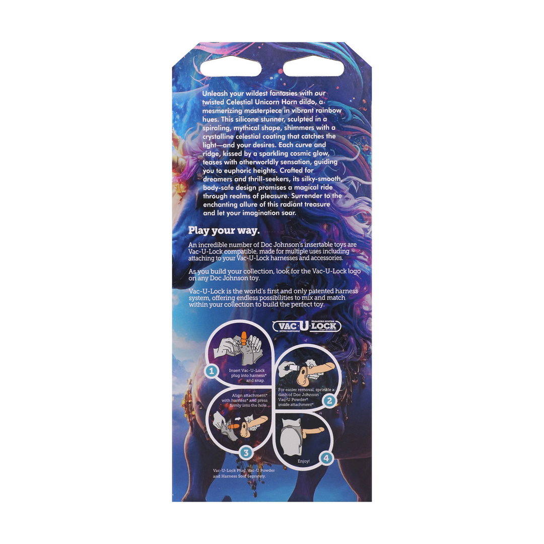 Fantasy Fuckers Himmlisches Einhorn Horn 19,6 cm – Glow Multicolor