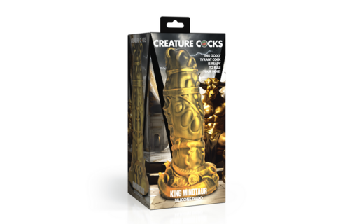King Minotaur Silikondildo 23,6 cm – Luxuriös goldfarben