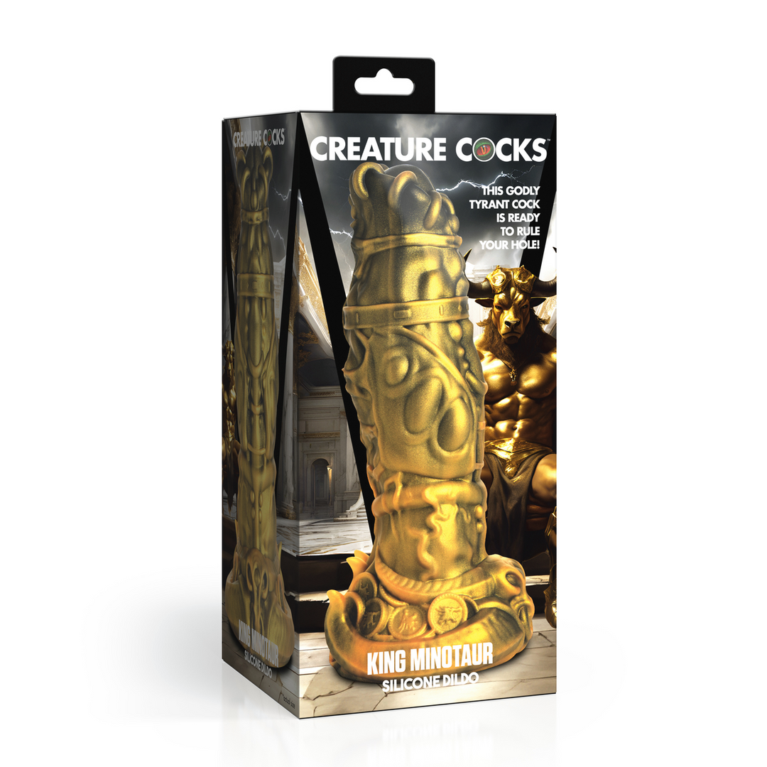 King Minotaur Silicone Dildo 23.6 cm - Luxurious Gold Colour