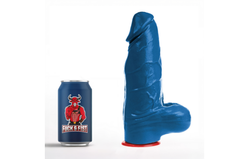 Freyr L - Realistischer Dildo mit Hoden - 18 cm - Blau
