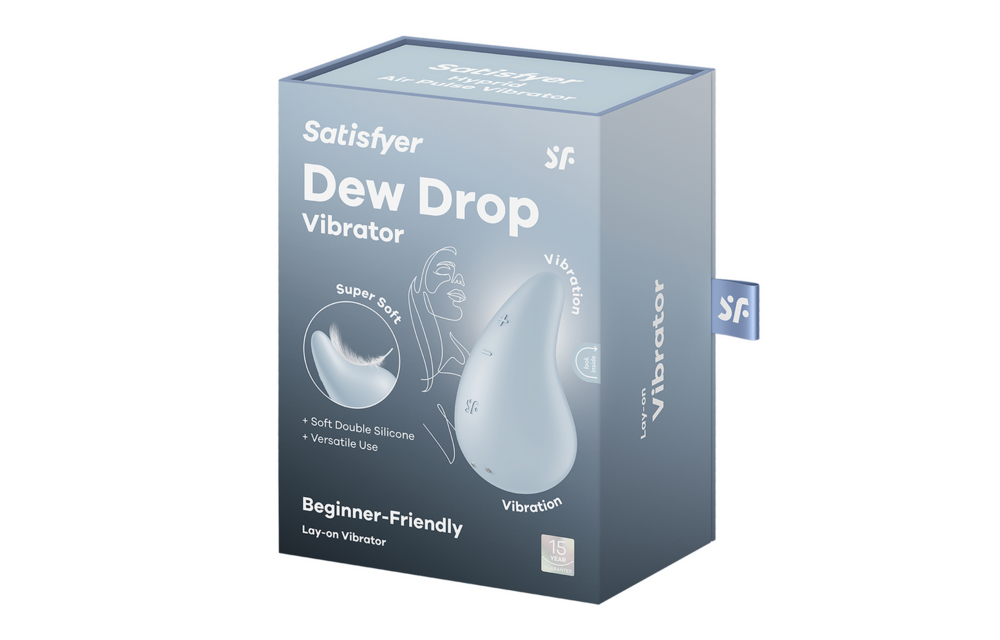 Dew Drop Lay-on Vibrator Blau | Kraft & wasserdichter Genuss