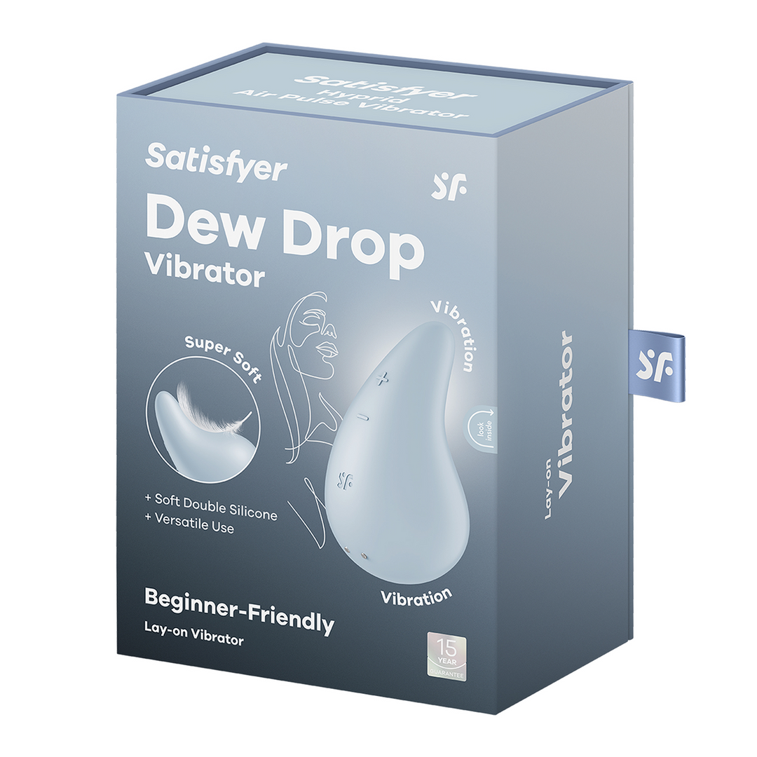 Dew Drop Lay-on Vibrator Blau | Kraft & wasserdichter Genuss