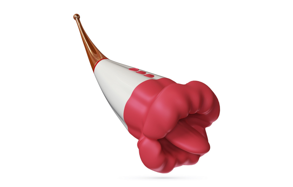 Jagger - Lickende Dubbele Stimulator - Rood