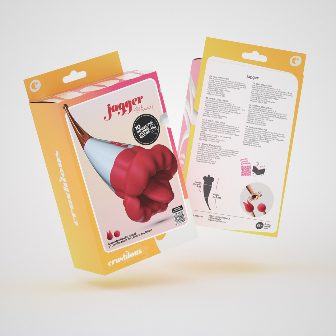 Jagger Red - Licking Double Stimulator | 10 Vibration Settings