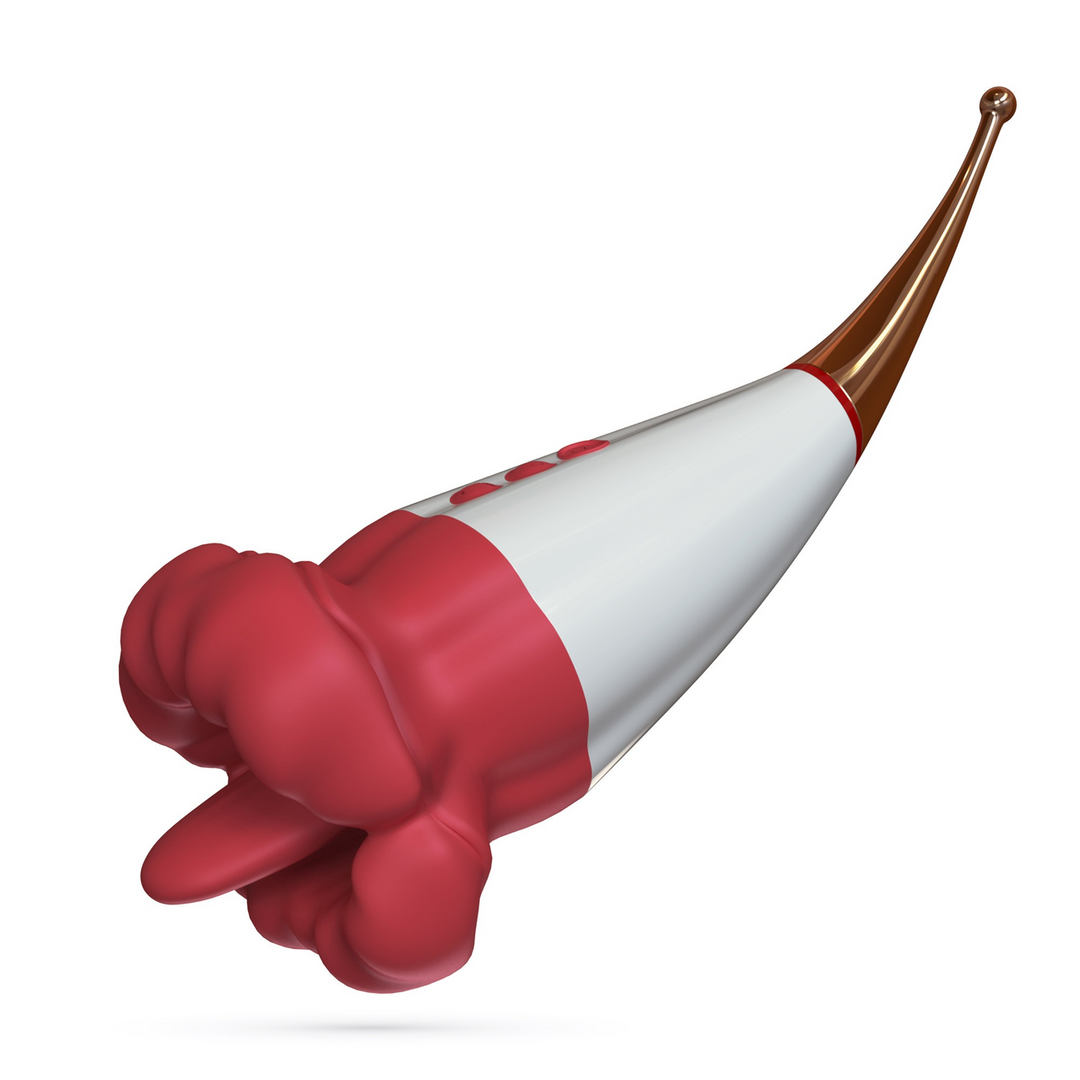 Jagger - Lickende Dubbele Stimulator - Rood