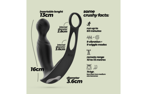 Flamma Prostate Stimulator with Cock Ring & Remote Control