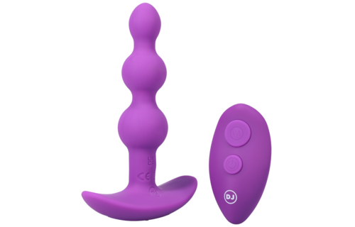 Beaded Vibe 13,7 cm - Siliconen Anale Plug met Afstandsbediening