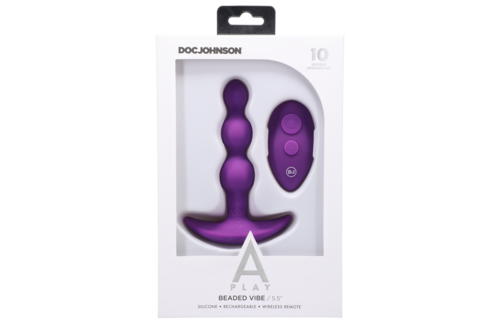 Beaded Vibe 13.7 cm - Silicone Anal Plug with Remote Control