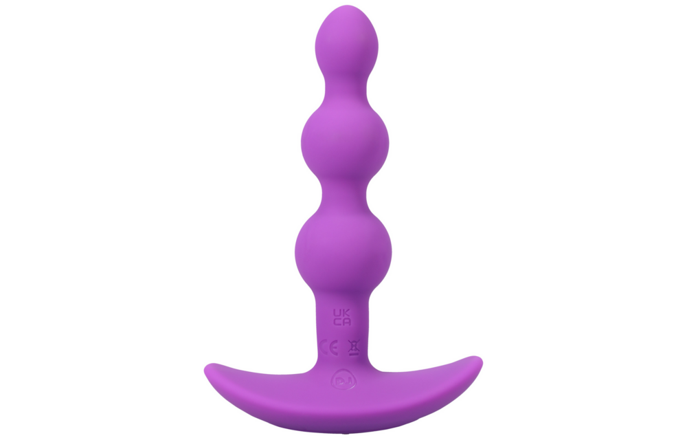 Beaded Vibe 13.7 cm - Silicone Anal Plug with Remote Control