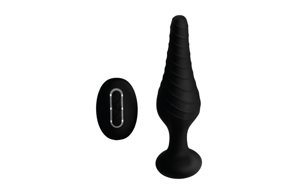 Silicone Vibrating Anal Plug 14.6 cm with Remote Control