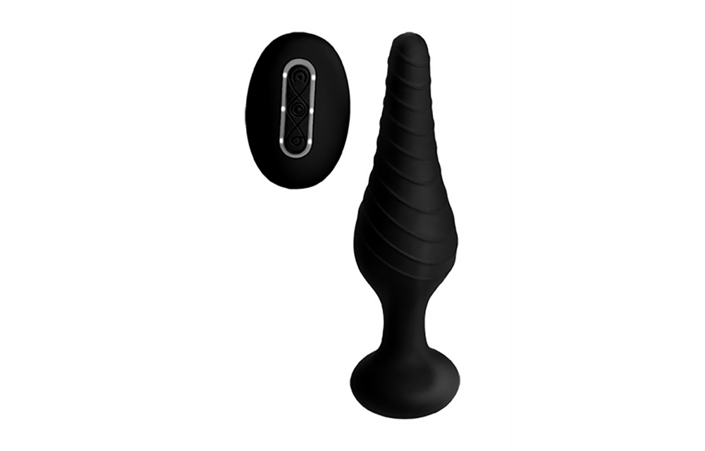 Silicone Vibrating Anal Plug 14.6 cm with Remote Control