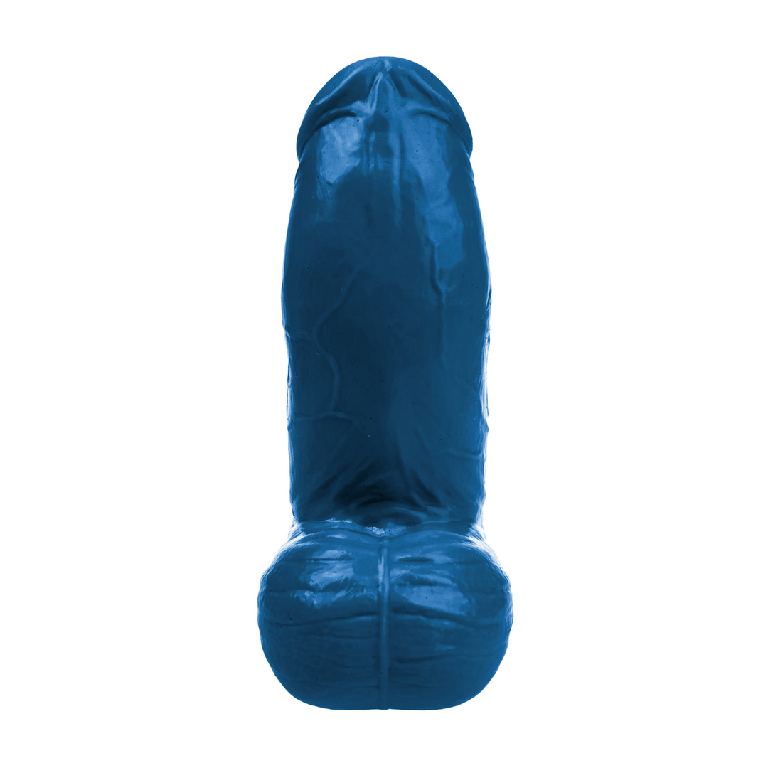 ✊Fuck & Fist Thor L - Realistische Gebogen Dildo met Ballen - 7.1 / 18 cm - Blauw