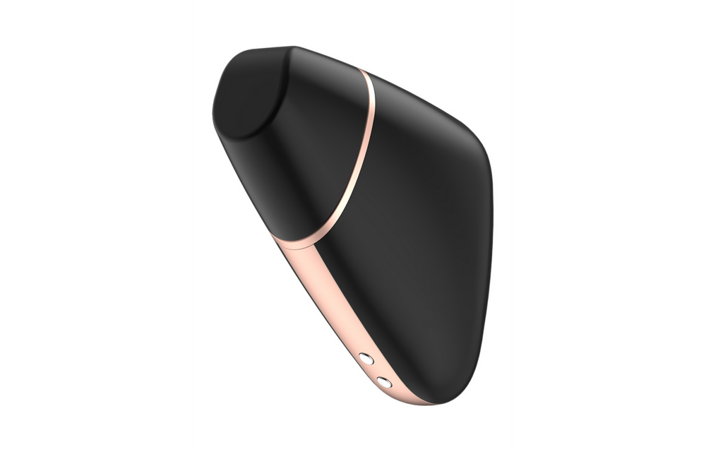 Love Triangle - Luchtpulserende Stimulator en Vibratie - Zwart