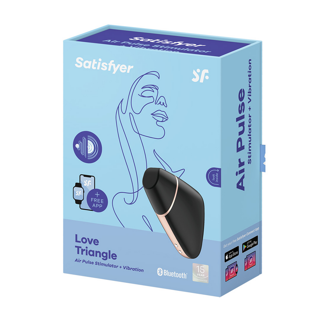 Love Triangle Satisfyer – Krachtige Luchtpuls & Vibratie Zwart