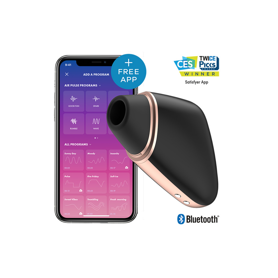 Love Triangle Satisfyer – Powerful Air Pulse & Vibration Black