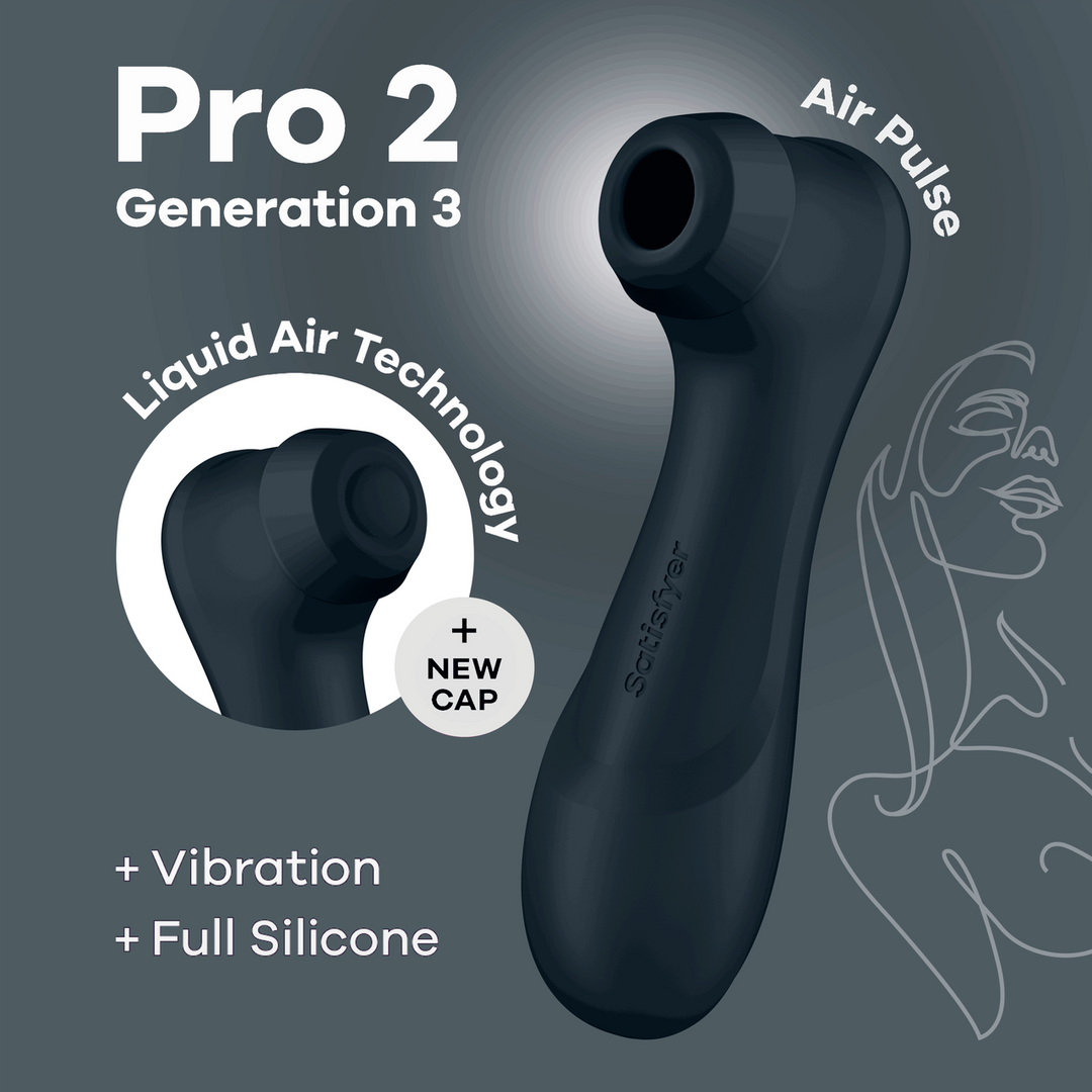 Pro 2 Gen 3 Double Air Pulse Vibrator - Satisfyer Black
