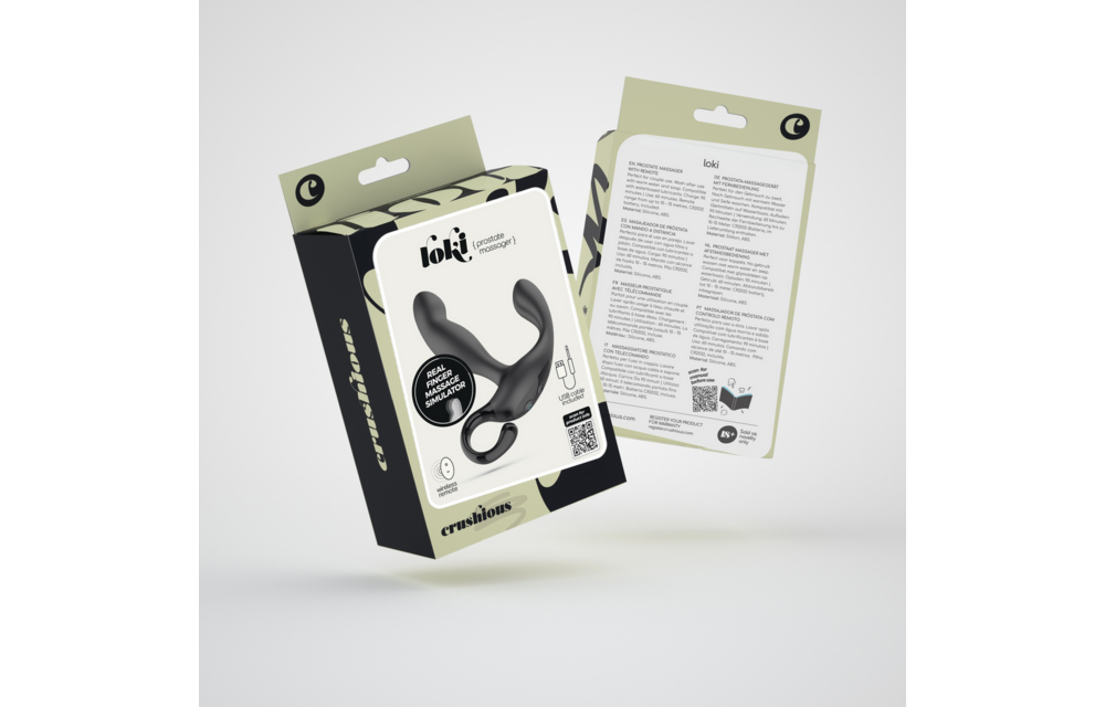 Loki - Rechargeable Prostate Massager with Remote Control - Black