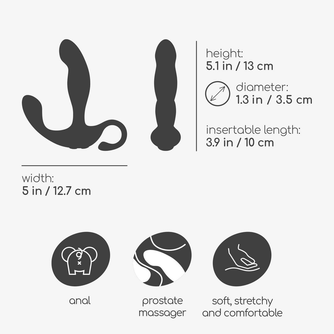 Loki - Rechargeable Prostate Massager with Remote Control - Black