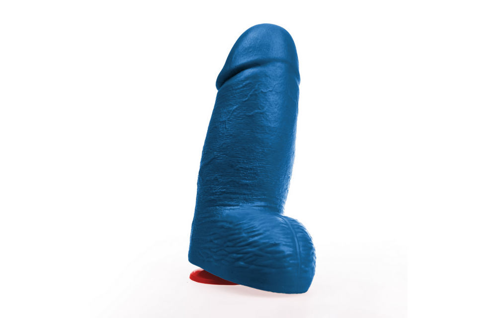✊Fuck & Fist Dagr L - Realistische Dikke Dildo met Ballen - 17 cm - Blauw