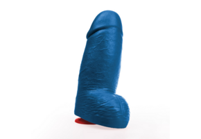 ✊Fuck & Fist Dagr L - Realistic Thick Dildo with Balls - 17 cm - Blue