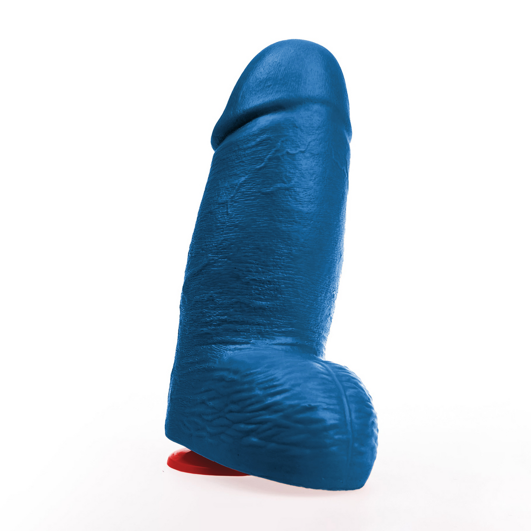 ✊Fuck & Fist Dagr L - Realistische Dikke Dildo met Ballen - 17 cm - Blauw