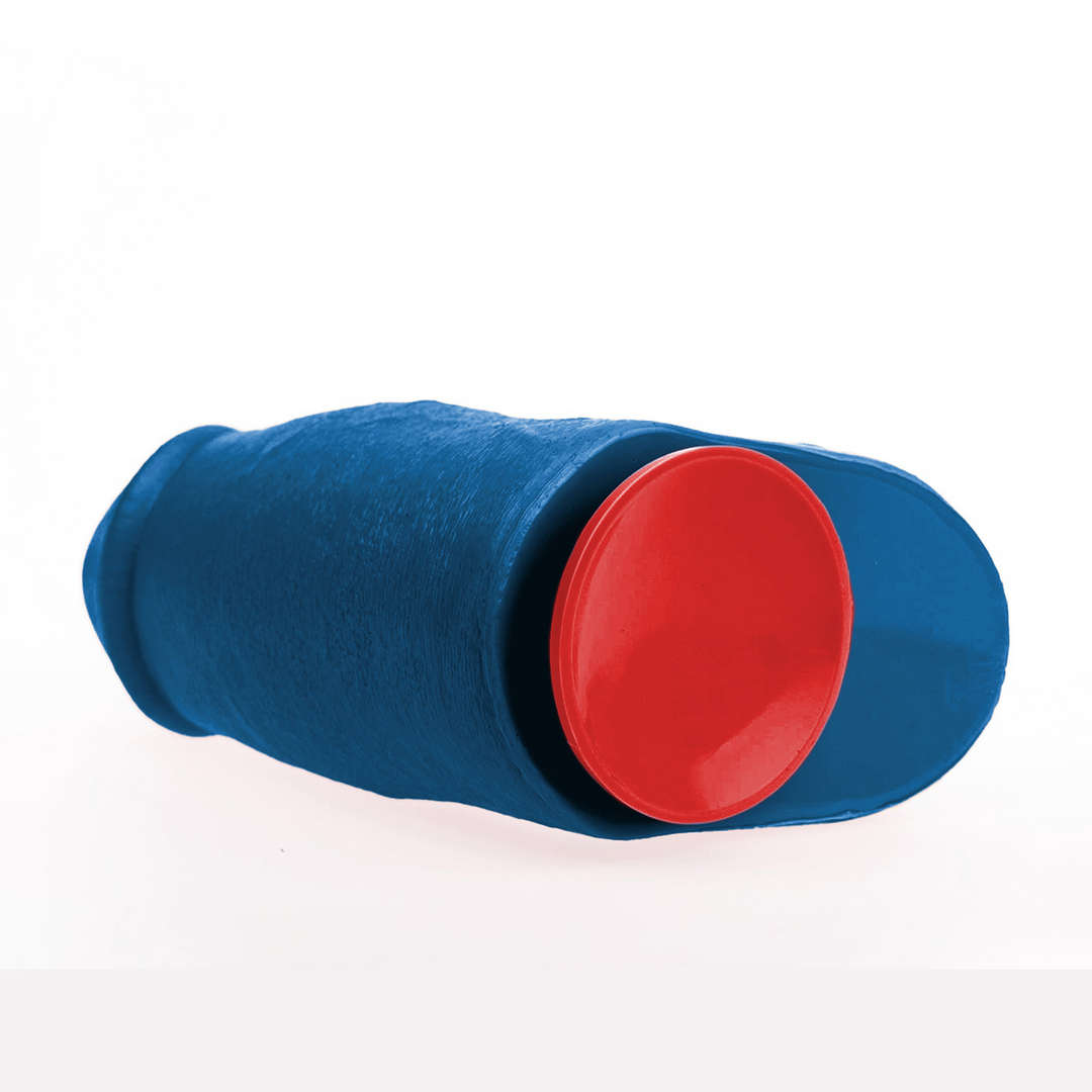 ✊Fuck & Fist Dagr L – Realistischer dicker Dildo mit Hoden – 17 cm – Blau
