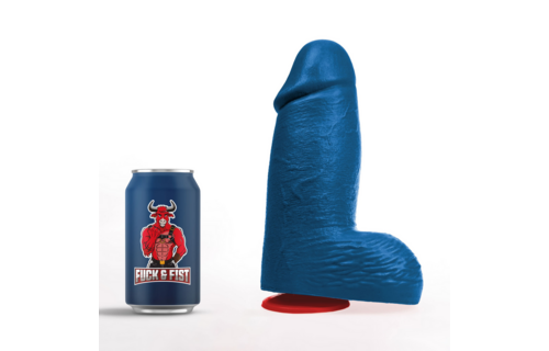 ✊Fuck & Fist Dagr L - Realistische Dikke Dildo met Ballen - 17 cm - Blauw