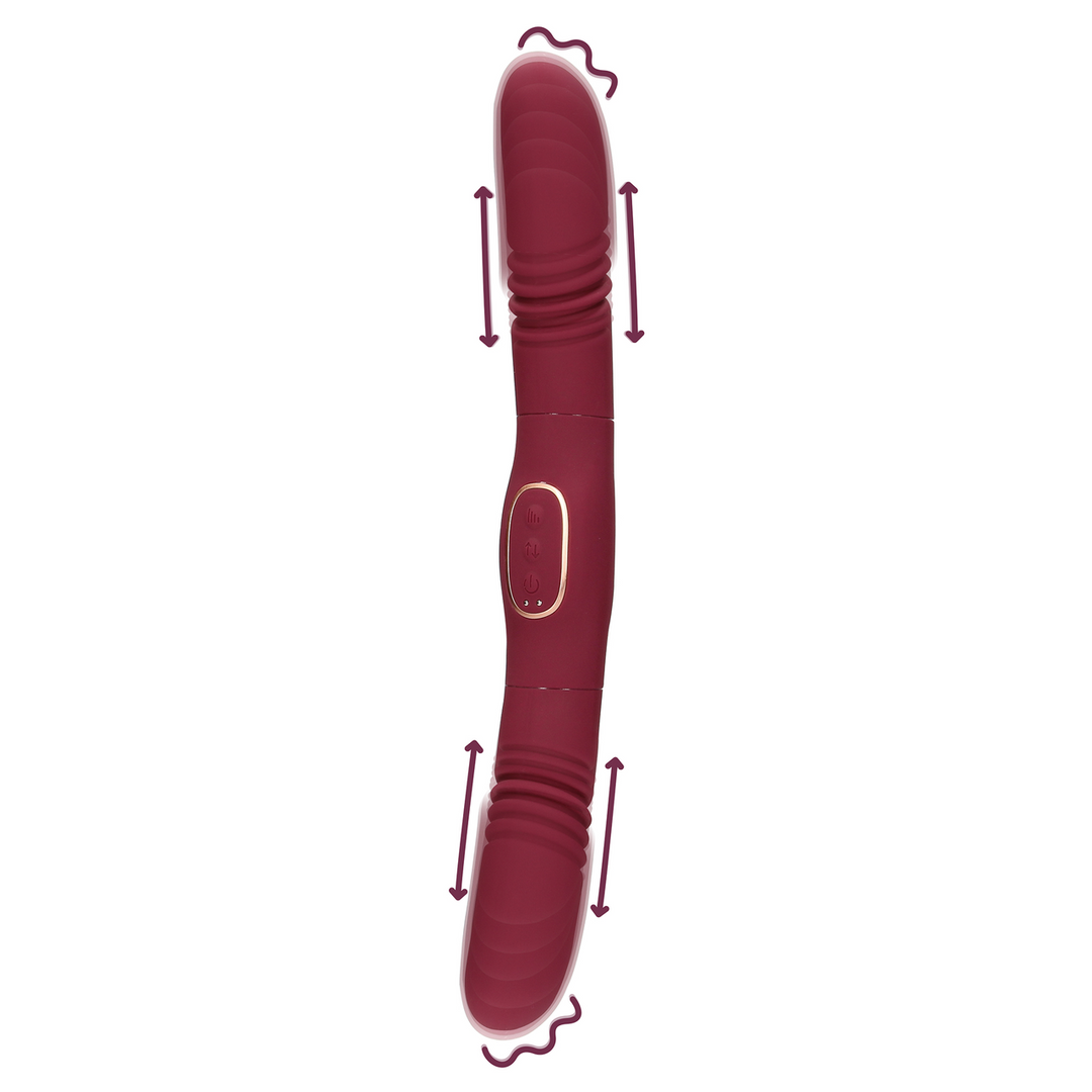 Doppelseitiger Push-Vibrator Merlot Druif – Kraftvoll & stilvoll