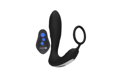 E-stim Vibrating Butt Plug Cockring