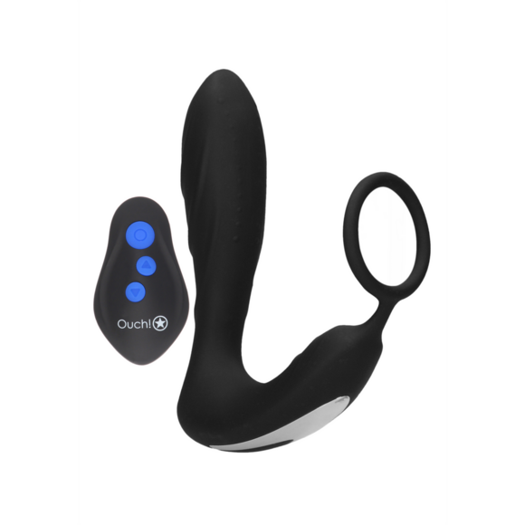 E-Stim Vibrating Butt Plug Cock Ring 14.5 cm – Intense Sensations