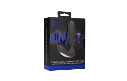 E-stim Vibrating Butt Plug Cockring