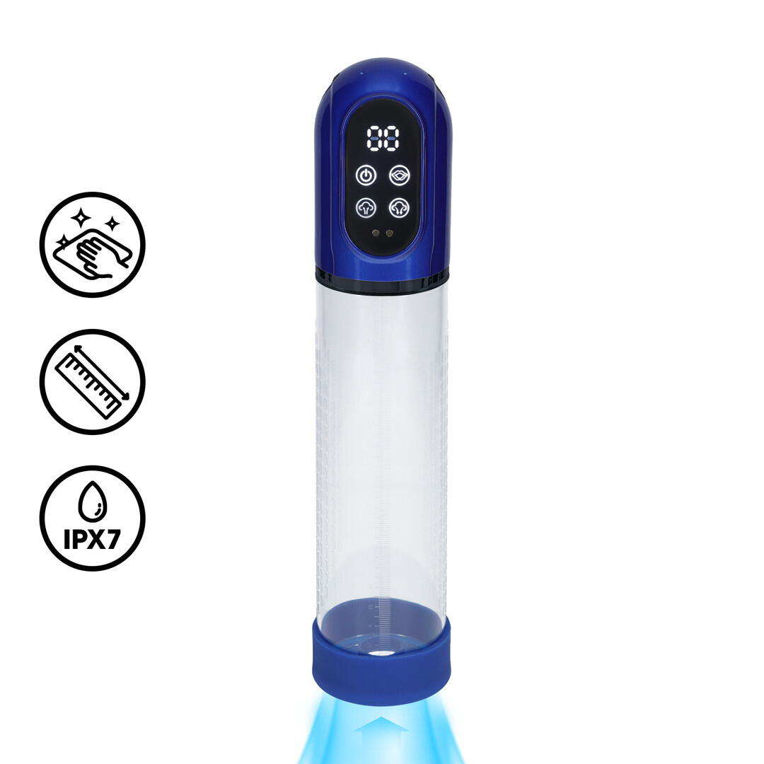 Engage Automatic Waterproof Penis Pump – Metallic Blue