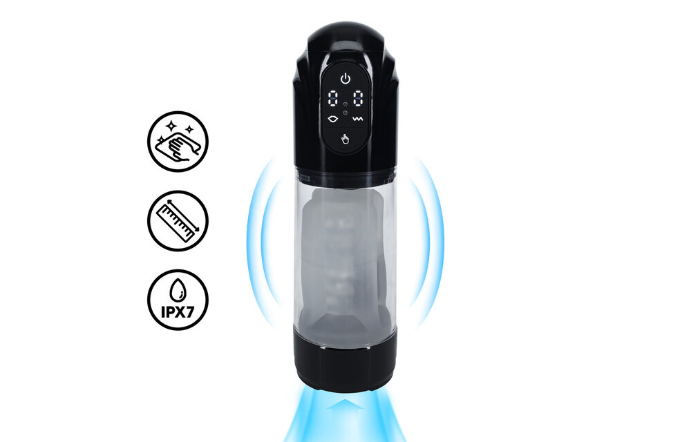 TechnoThrust Automatic Masturbator Pump Black – Powerful & Waterproof