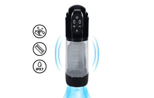 TechnoThrust - Automatische Waterdichte Masturbator Pomp - Zwart