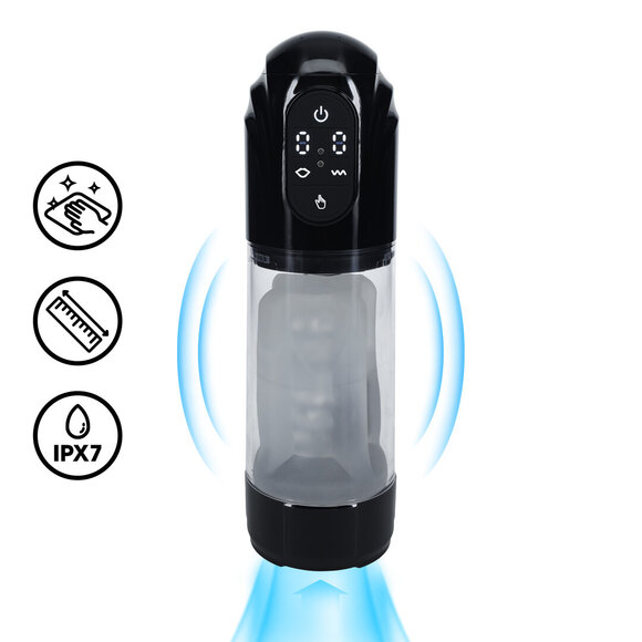TechnoThrust - Automatischer wasserdichter Masturbator-Pump - Schwarz