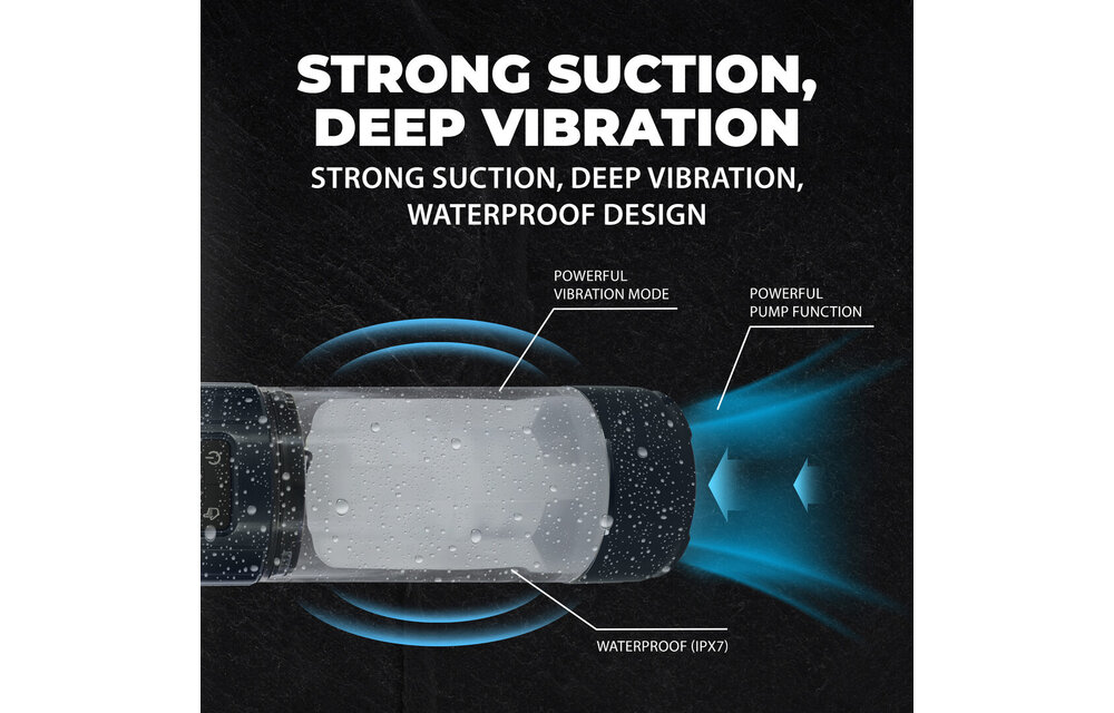 UltraLift - Automatische Waterdichte Masturbator Pomp - Gun Metal