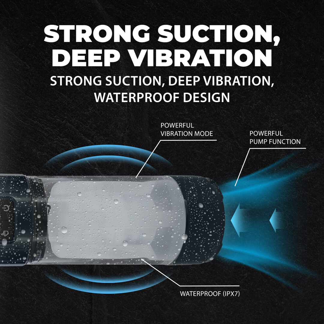 UltraLift - Automatic Waterproof Masturbator Pump - Gun Metal