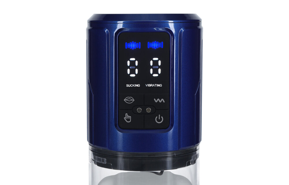 UltraLift - Automatic Waterproof Masturbator Pump - Metallic Blue