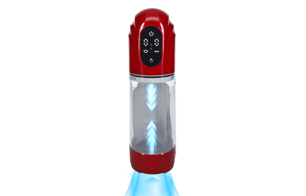 TechnoThrust Automatische wasserdichte Masturbatorpumpe Rot