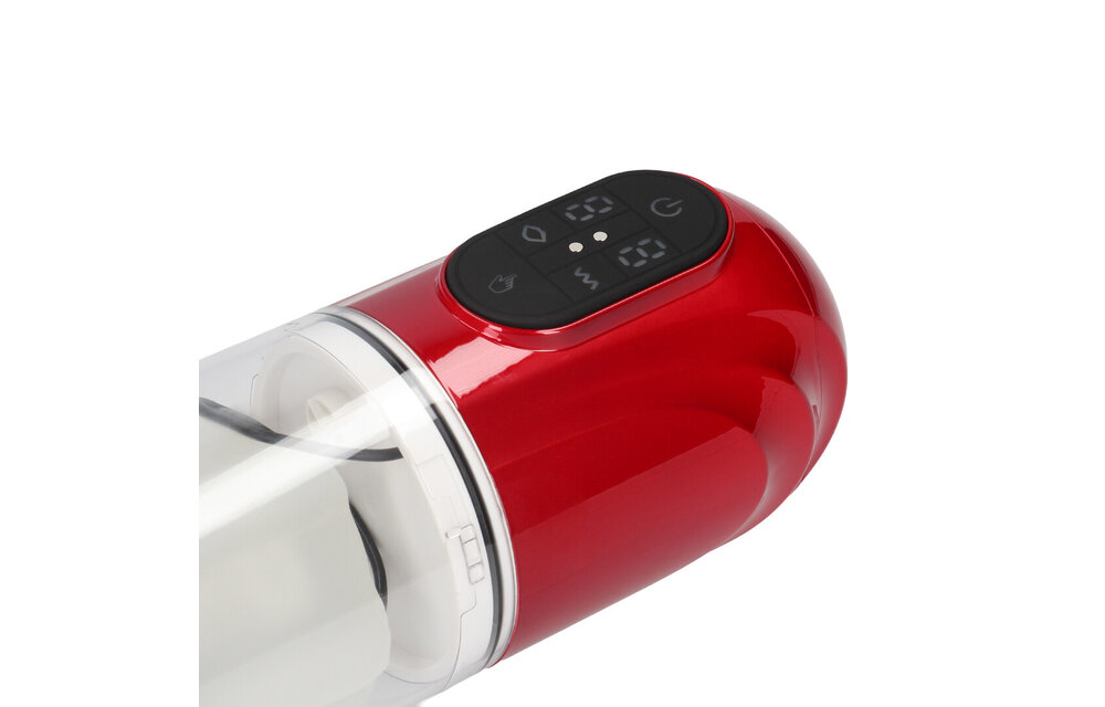 TechnoThrust - Automatische Waterdichte Masturbator Pomp - Metallic Rood