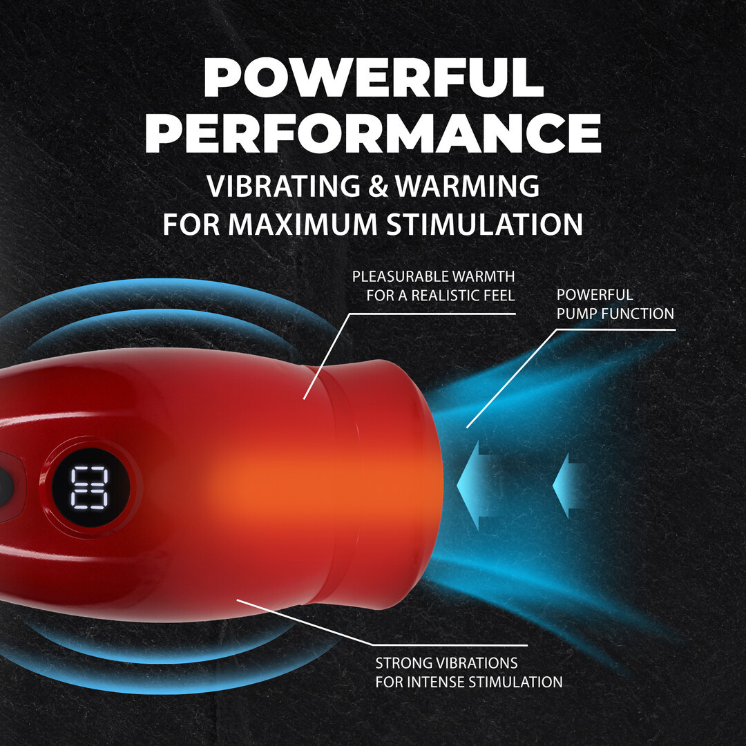 Virtuo Suction & Vibration Pump Red – Ultimate Pleasure & Comfort