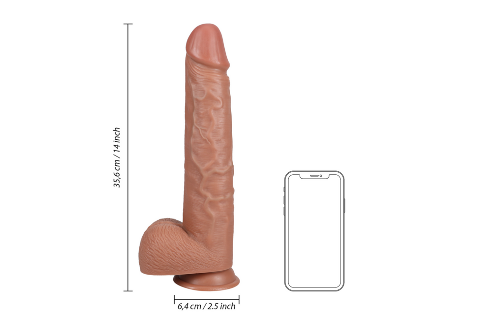 Extra Large Straight with Balls 29 cm - RealRock Dildo Tan