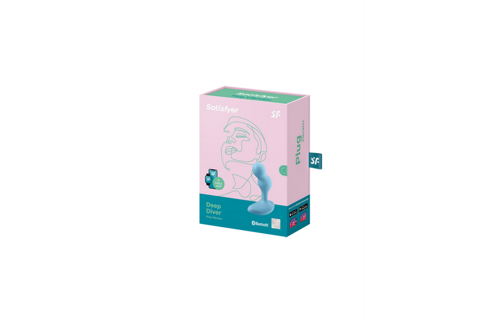 Deep Diver 4,2 cm – Vibrierender Analplug Hellblau