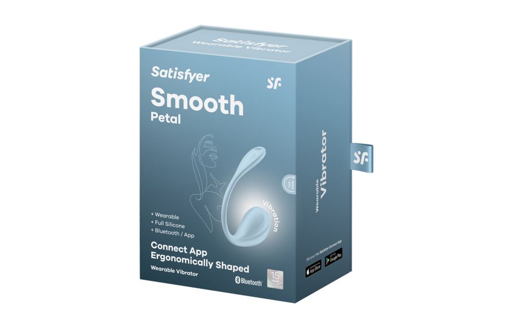 Smooth Petal Connect App - Tragbarer Paar-Vibrator - Hellblau