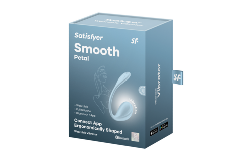 Smooth Petal Connect App - Tragbarer Paar-Vibrator - Hellblau