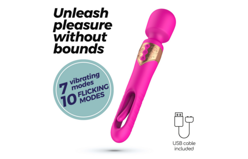 Big Ben - Dual Wand Massager with Flicker - Pink