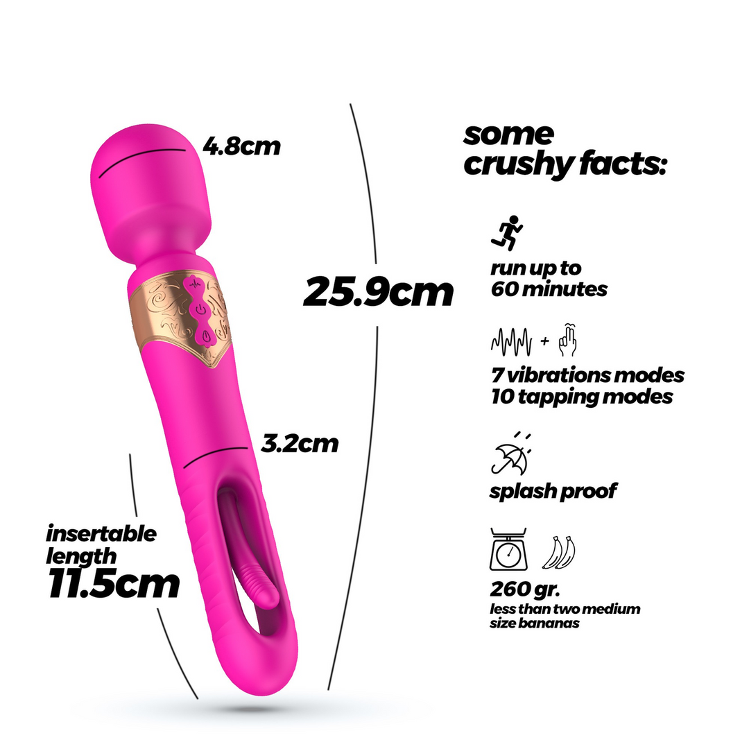 Big Ben - Dual Wand Massager mit Flicker - Pink