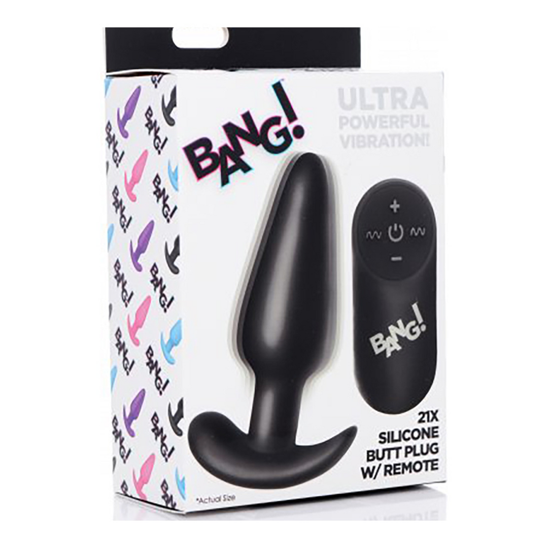 Vibrierender Silikon-Buttplug 9 cm mit Fernbedienung | XR Brands